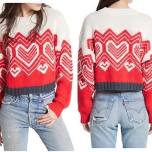 Philosophy Fair Isle Hearts Sweater